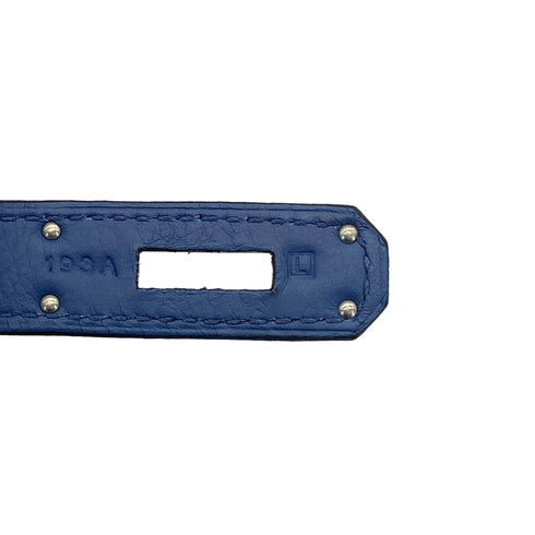 HERMES BIRKIN 35 BLUE BRIGHTON TAURILLON CLEMENCE HAND BAG □L PALLADIUM HARDWARE 90308967 - PURPOSE