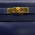 HERMES KELLY 28 RETOURNE BLUE BOXCALF HAND SHOULDER BAG 1995 CIRCLE Y GOLD HARDWARE 90308969 - PURPOSE