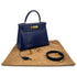 HERMES KELLY 28 RETOURNE BLUE BOXCALF HAND SHOULDER BAG 1995 CIRCLE Y GOLD HARDWARE 90308969 - PURPOSE