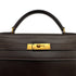 HERMES KELLY 32 SELLIER MARRON FONCE BOXCALF HAND BAG 1976 CIRCLE F GOLD HARDWARE 90308970 - PURPOSE