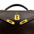 HERMES KELLY 32 SELLIER MARRON FONCE BOXCALF HAND BAG 1976 CIRCLE F GOLD HARDWARE 90308970 - PURPOSE