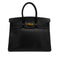 HERMES BIRKIN 35 BLACK ARDENNES HAND BAG □G GOLD HARDWARE 90308973 - PURPOSE