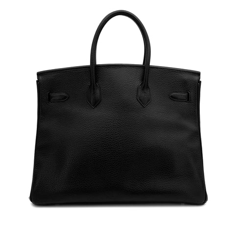 HERMES BIRKIN 35 BLACK ARDENNES HAND BAG □G GOLD HARDWARE 90308973 - PURPOSE