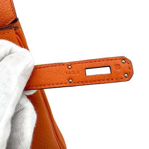 HERMES BIRKIN 30 ORANGE TOGO HAND BAG □N PALLADIUM HARDWARE 90308975 - PURPOSE
