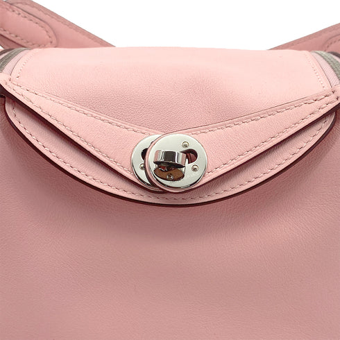 HERMES LINDY MINI ROSE SAKURA VEAU SWIFT SHOULDER BAG Z PALLADIUM HARDWARE 90308976 - PURPOSE