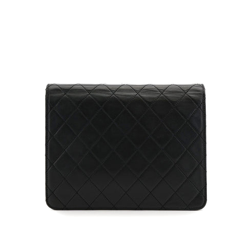 CHANEL VINTAGE MATELASSE CHAIN SHOULDER BAG BLACK LAMB SKIN 90308980 - PURPOSE