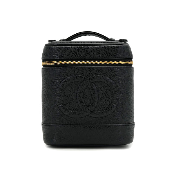 CHANEL VINTAGE VANITY HAND BAG BLACK CAVIAR SKIN 90308983 - PURPOSE