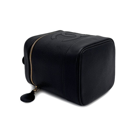 CHANEL VINTAGE VANITY HAND BAG BLACK CAVIAR SKIN 90308983 - PURPOSE