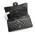 CHANEL CLASSIC FLAP MEDIUM CHAIN SHOULDER BAG METALLIC GRAY LAMB SKIN 90308986 - PURPOSE