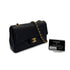 CHANEL VINTAGE CLASSIC FLAP SMALL CHAIN SHOULDER BAG BLACK LAMB SKIN 90308989 - PURPOSE