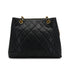 CHANEL VINTAGE MATELLASSE TURN LOCK CHAIN TOTE BAG BLACK CAVIAR SKIN 90308991 - PURPOSE