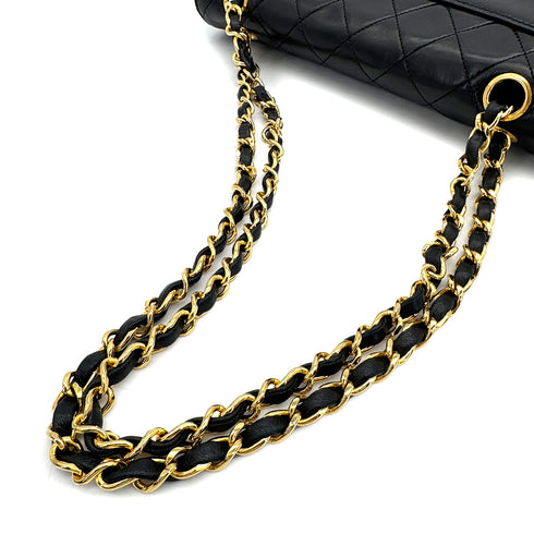 CHANEL VINTAGE MATELASSE CHAIN SHOULDER BAG BLACK LAMB SKIN 90308992 - PURPOSE