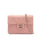 CHANEL VINTAGE MINI SQUARE 17 CHAIN SHOULDER BAG PINK LAMB SKIN 90308993