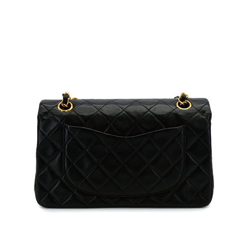 CHANEL VINTAGE CLASSIC FLAP SMALL CHAIN SHOULDER BAG BLACK LAMB SKIN 90308995 - PURPOSE