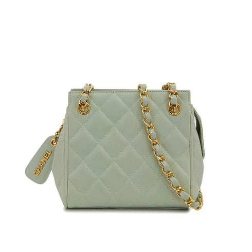 CHANEL MINI MATELASSE CHAIN SHOULDER BAG LIGHT GREEN LAMB SKIN 90308997 - PURPOSE