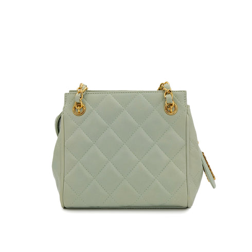 CHANEL MINI MATELASSE CHAIN SHOULDER BAG LIGHT GREEN LAMB SKIN 90308997 - PURPOSE
