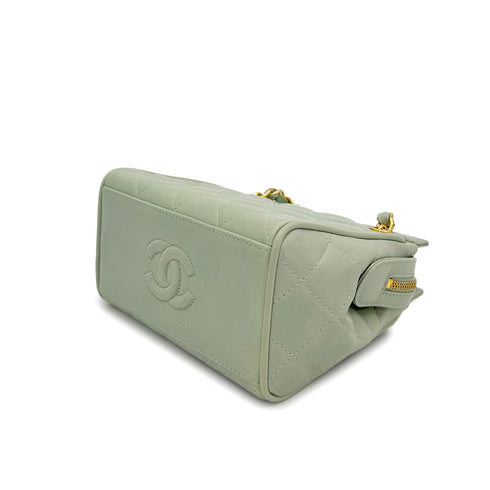 CHANEL MINI MATELASSE CHAIN SHOULDER BAG LIGHT GREEN LAMB SKIN 90308997 - PURPOSE