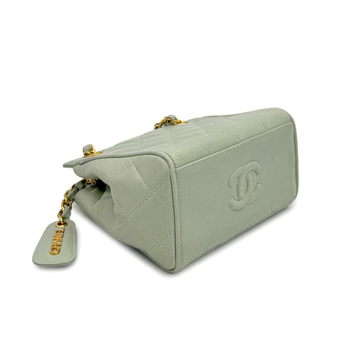 CHANEL MINI MATELASSE CHAIN SHOULDER BAG LIGHT GREEN LAMB SKIN 90308997 - PURPOSE
