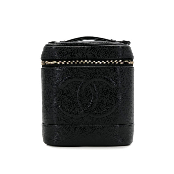 CHANEL VINTAGE VANITY HAND BAG BLACK CAVIAR SKIN 90308998 - PURPOSE