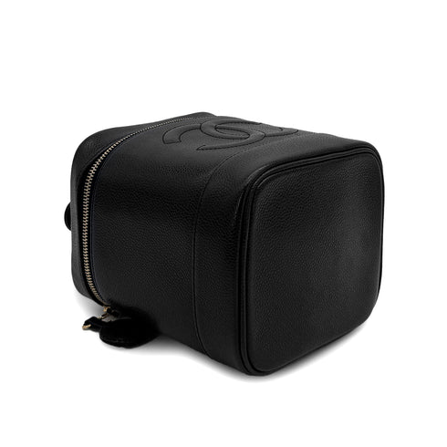 CHANEL VINTAGE VANITY HAND BAG BLACK CAVIAR SKIN 90308998 - PURPOSE