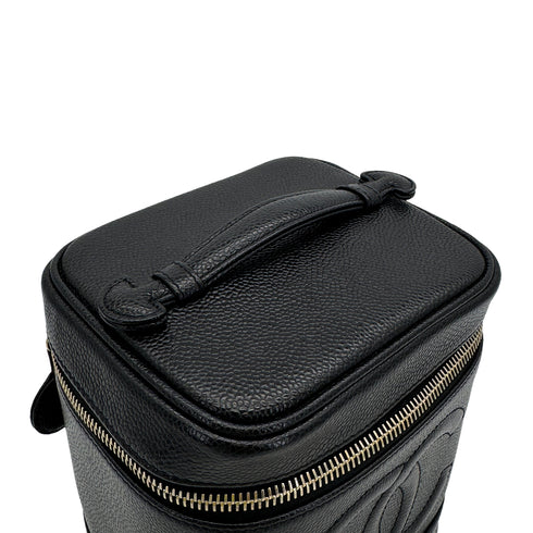CHANEL VINTAGE VANITY HAND BAG BLACK CAVIAR SKIN 90308998 - PURPOSE