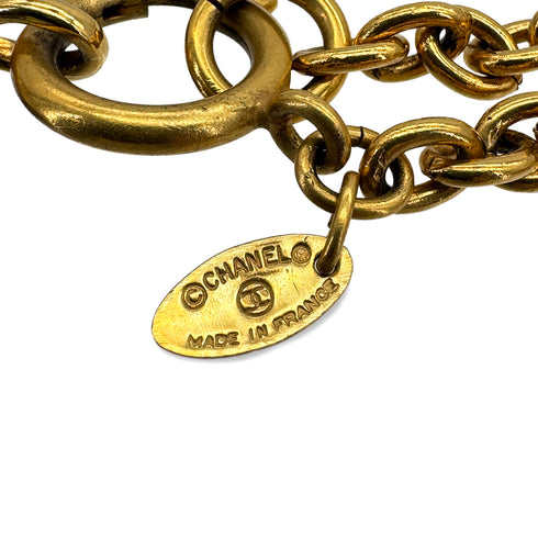 CHANEL VINTAGE NECKLACE MATELASSE COCOMARK GOLD ACCESSORY 90309000 - PURPOSE
