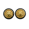 CHANEL VINTAGE EARRINGS ROUND COCOMARK GOLD BLACK ACCESSORY 90309002 - PURPOSE