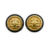 CHANEL VINTAGE EARRINGS ROUND COCOMARK GOLD BLACK ACCESSORY 90309002 - PURPOSE