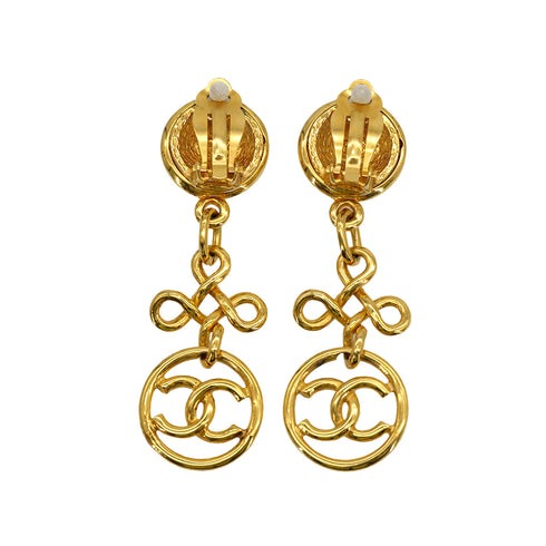CHANEL VINTAGE EARRINGS SWING COCOMARK GOLD 93P ACCESSORY 90309005 - PURPOSE