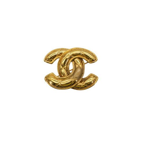 CHANEL VINTAGE MATELASSE COCOMARK BROOCH GOLD ACCESSORY 90309008 - PURPOSE
