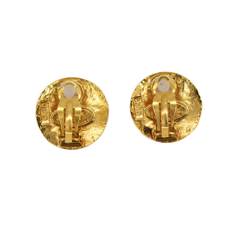 CHANEL VINTAGE EARRINGS ROUND COCOMARK GOLD 28 ACCESSORY 90309012 - PURPOSE