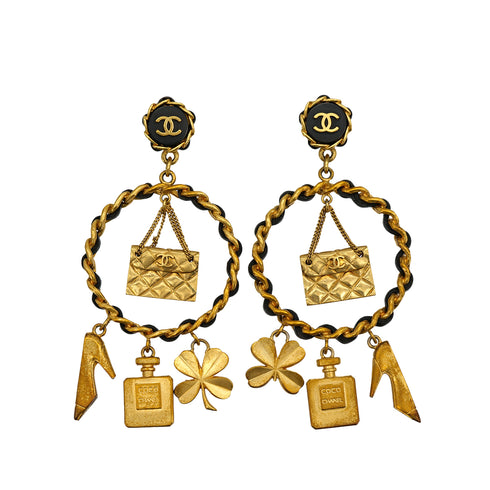 CHANEL VINTAGE ICON CHARM EARRINGS COCOMARK 94C ACCESSORY 90309013 - PURPOSE