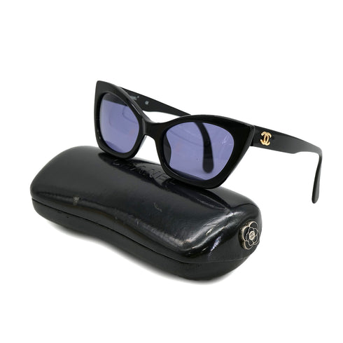 CHANEL VINTAGE SUNGLASSES COCOMARK BLACK EYEWEAR 90309018 - PURPOSE