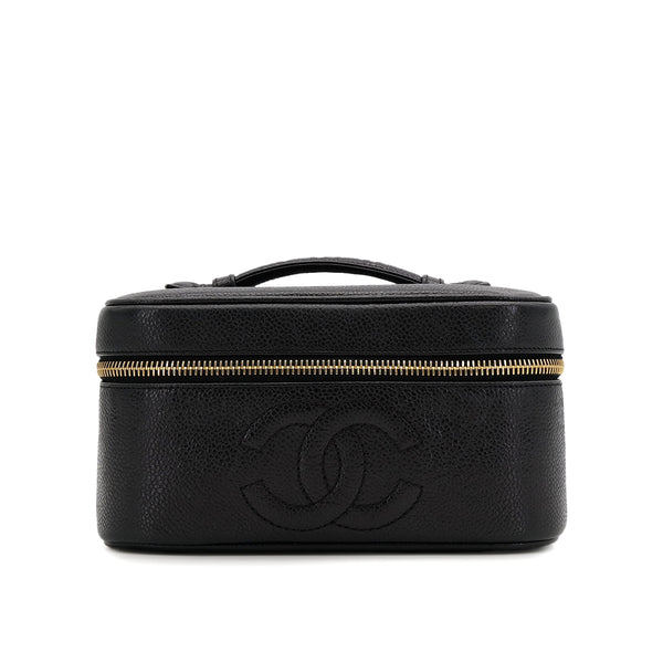 CHANEL VINTAGE VANITY HAND BAG BLACK CAVIAR SKIN 90309158 - PURPOSE