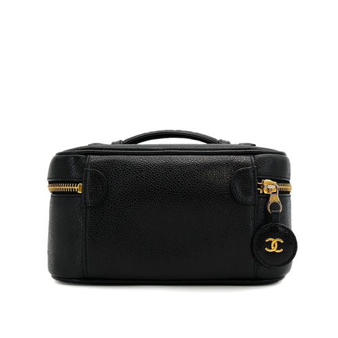 CHANEL VINTAGE VANITY HAND BAG BLACK CAVIAR SKIN 90309158 - PURPOSE