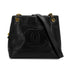 CHANEL VINTAGE BIG COCO CHAIN SHOULDER TOTE BAG BLACK LEATHER 90309159 - PURPOSE
