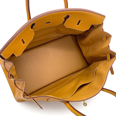 HERMES BIRKIN 40 NATURAL SABLE TOGO HAND BAG □E GOLD HARDWARE 90309161 - PURPOSE