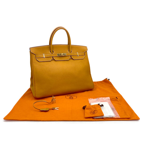 HERMES BIRKIN 40 NATURAL SABLE TOGO HAND BAG □E GOLD HARDWARE 90309161 - PURPOSE