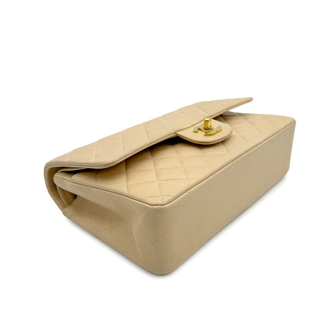 CHANEL VINTAGE CLASSIC FLAP MEDIUM CHAIN SHOULDER BAG BEIGE LAMB SKIN 90309168 - PURPOSE
