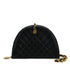 CHANEL VINTAGE HALF MOON CHAIN SHOULDER BAG BLACK LAMB SKIN 90309179 - PURPOSE