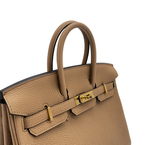 HERMES BIRKIN 25 CHAI TOGO HAND BAG U GOLD HARDWARE 90309181 - PURPOSE