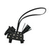 HERMES BAG CHARM RODEO ROBEO ROCK PM BLACK AGNEAU MILO K 90309183 - PURPOSE