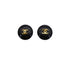 CHANEL VINTAGE EARRINGS COCOMARK ROUND BLACK ACCESSORY 95P 90309185 - PURPOSE