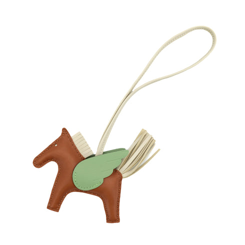 HERMES BAG CHARM RODEO PEGASUS PM GOLD CRAIE VERT CRIQUET B 90309187 - PURPOSE