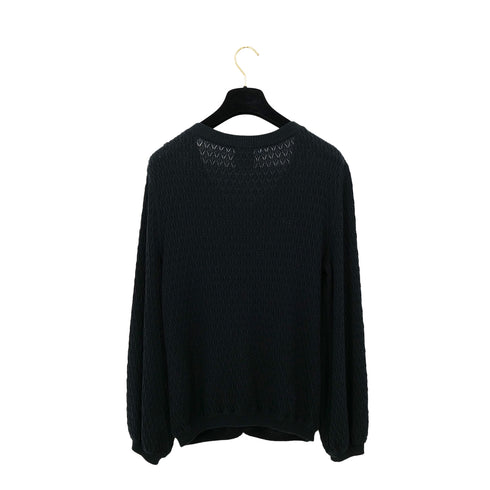 CHANEL CARDIGAN BLACK COTTON CASHMERE 46 08P RTW 90309197 - PURPOSE