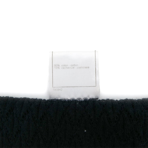 CHANEL CARDIGAN BLACK COTTON CASHMERE 46 08P RTW 90309197 - PURPOSE