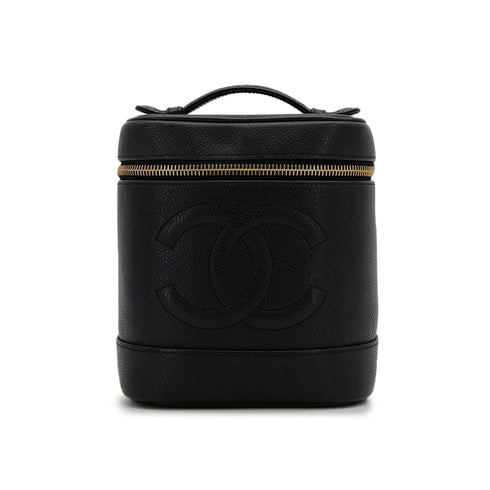CHANEL VINTAGE VANITY HAND BAG BLACK CAVIAR SKIN 90309246 - PURPOSE