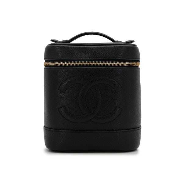CHANEL VINTAGE VANITY HAND BAG BLACK CAVIAR SKIN 90309246 - PURPOSE