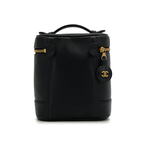 CHANEL VINTAGE VANITY HAND BAG BLACK CAVIAR SKIN 90309246 - PURPOSE