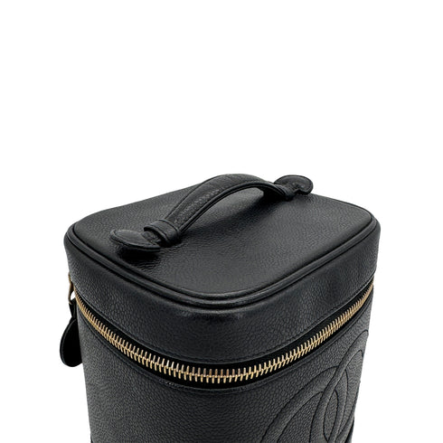 CHANEL VINTAGE VANITY HAND BAG BLACK CAVIAR SKIN 90309246 - PURPOSE